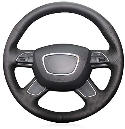MEWANT Lenkradhülle für Audi A3 / A4 / A6 / A7 / A8 / Q3 / Q5 / Q7 / Lenkradzubehör für Audi A3 A4 A6 A7 A8 Q3 Q5 Q7