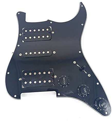 Geladenes Schlagbrett 3-Luft 11 Löcher Geladene Prächtige Pickguard-Schutzplatte Mit HSH. Pickup Für Stratocaster-E-Gitarre-Reparatur-Werkzeugteile Vorverdrahtetes geladenes Schlagbrett