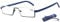 MAGIMODAC Blaulichfilter Lesebrille mit Ultraleichtem TR90 Rahmen Damen Herren Computer Lesehilfe Halbbrille Halbrand Halbrahmen Sehhilfe mit Brillenetui (Blau, 1.00)