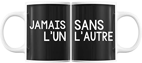 Mugs couple Jamais l'un sans l'autre | Tasses Duo Amour