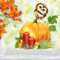 Wandtattoo Loft Fensterbild Herbst mit Eule und Kürbis Motiv, A4 Bogen, Herbstdeko Fenster Kinderzimmer, Herbstbilder Fenster, Fensterbild Herbst Kinder, Herbstblätter Fenster, Fensterfolie Halloween