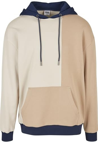 Urban Classics Herren Oversized Color Block Hoody Sweatshirt, softseagrass/unionbeige, L