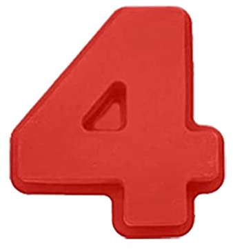Mrchen Stampo Torta Numero, Stampo per Torta con Numero Grande, Stampo per Torta con Numero 3D, Stampo per Torta a Forma di Numero Adatto per Compleanni Matrimoni Feste (4)