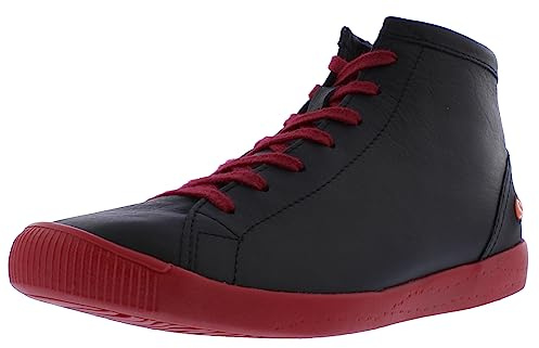 Softinos Damen Boots IBBI, Frauen,Schnürstiefel,lose Einlage,uebergangsschuhe,Boots,Schwarz (Black W/Brick Sole),37 EU / 4.5 UK