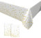 2PCS Weiß Gold Tischdecken,Gold Star Konfetti Party Tischtuch Plastik Wasserdicht Einweg Tischdecke für Party Picknick Geburtstag Jubiläum 137 x 274cm