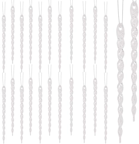 Christmas Concepts® Pack of 24-13cm (5,2) Transparent Icicle Decorations - Luxury Christmas Baubles