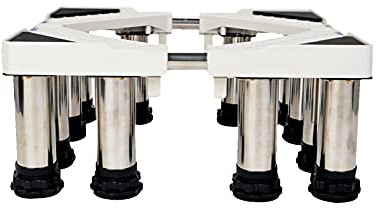 YHJZSM Adjustable Washing hine Base Height 18.5-22.5Cm Telescopicniture Stand Width 46-66Cm Length 52-72Cm Fridge Freezer Stand Holder Stand for Dishwasher Wine Cooler - 300Kg/12 Legs/18.