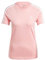 adidas Femme Essentials Slim 3-Stripes Tee, Semi Pink Spark F24 / White, M Short