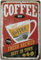 Coffee Shop Vintage Metall-Blechschild Poster Home Plakette Poster Wandkunst Pub Bar Dekor 30,5 x 20,3 cm