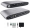 PULWTOP Displaylink Docking Station con Adattatore di Alimentazione da 140 W, Docking Station per Monitor Triplo 4K a 60 Hz per Windows, Mac M1/M2/M3, 3 HDMI e 2 DP, 5 Porte USB C/A per Ricarica Dati