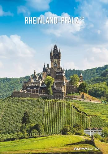 Alpha Edition - Rheinland-Pfalz 2025 Bildkalender, 23,7x34cm, Wandkalender mit Platz für Notizen und vielen Infos, Bilder aus Rheinland-Pfalz, deutsches Kalendarium und Ferientermine DE/AT/CH