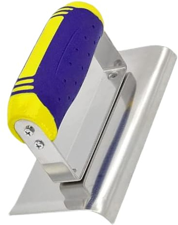 Fer à bordure en béton – Rainure à béton en acier inoxydable – Rivet – Construction ergonomique confortable pour projets d'amélioration de la maison