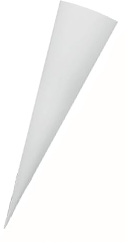 Adina Kleine Geschwisterschultüte weiß 35cm rund ohne Verschluss Stabiler Karton Weiss 35cm