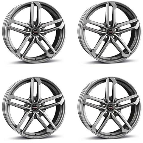 4x Borbet Felgen Alufelgen ATX 8x19 ET50 5x114,3 graphite polished matt kompatibel mit Hyundai i20 N i30 Ioniq iX20 Kona Tucson Veloster