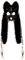 keland Masque Squelette Loup Masque Animal Masque Japonais Masque Loup garou Masque Deguisement (C-Noir)