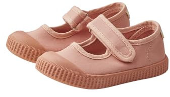 Sterntaler Halbschuh uni - Mädchen Baby und Kleinkind Schuhe aus Baumwolle - modischer Halbschuh mit Klettverschluss - Kinder Sommerschuh mit rutschfester Sohle, mattrosa, Größe 23