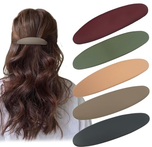 Basic Haar Clips Damen Set - Automatische Vintage Haarspangen für Dünnes und Dickes Haar (5 Stück)