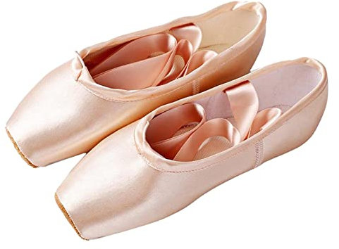 Perfeclan Professionelle Satin Ballett Spitzenschuhe Und Band Damen Kinder Tanz Zehenschuh US3 9, 40