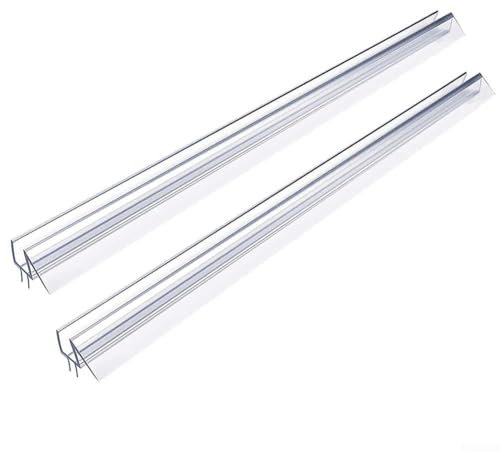 Lot de 2 joints de bas de porte de douche longue durée en verre transparent