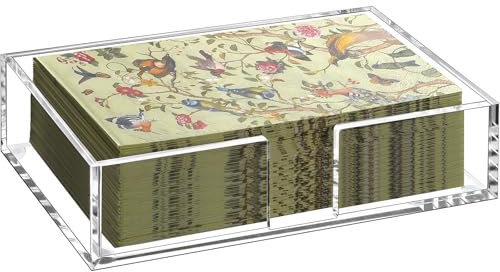 Kordory Acrylic Guest Towel Holder Tray for Bathroom, Clear Counter Rectangular Bathroom Napkin Holder for Ktichen, Modern Disposable Hand Towel Holder Tray for Home, Bar, Hotel, Office