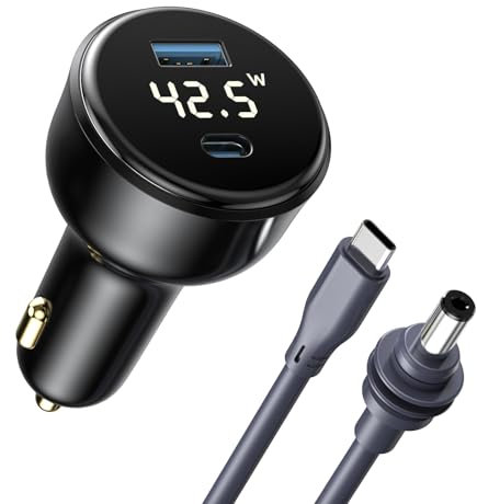XLTTYWL Starlink Mini 12V Cable - Star Link Mini In-Car Cigarette Lighter Adapter & DC Power Cable 12V-24V with Digital Display Charging Cord with USB Type-C Port 3M/10FT
