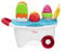 Chicco Eiscreme-Wagen Spielzeug, 2in1-Spielzeug, Stapeln und Zusammenstecken, Rollenspiel, praktischer Griff und Freilauf, 19-teiliges Spielset zur Herstellung von leckeren Süßigkeiten, 12-36 M