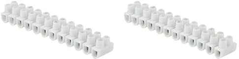 Blocs de jonction életriques | Barrières de connexion électrique du terminal | Connecteur rapide borne de serrage pour câble électrique | Barette 2,5mm ² | Blanc Vrac | 704100 Debflex (Lot de 2)