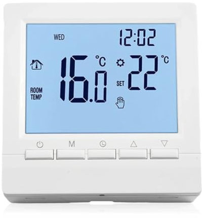 Vocdikficy Thermostat de Chauffage au Sol Thermostat Intelligent Écran D'Affichage Numérique Contrôleur de Chauffage au Sol à Eau de Chaudière pour