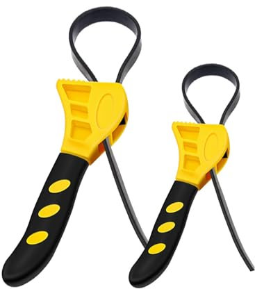 Chiave a Cinghia in Gomma, Chiave a Nastro, chiave Filtro Olio, Set di 2 Filtri Olio Chiavi a Cinghia, Chiavi a Tubo cinghia in Gomma, Chiavi per Tubi in gomma Multifunzione, per Idraulico Meccanico