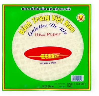 Arilaca Reispapier Sommerrollen Reispapier Essbar Reispapier Frühlingsrollen Wan Tan Rice Paper Teigblätter Reisblätter für Sommerrollen 22 cm,300G