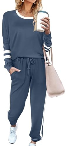Desol Airport Outfits for Women Lounge Wear Sets Coord Long Sleeve Shirt with Pant Suits Tracksuit Womens Sweatsuit Casual