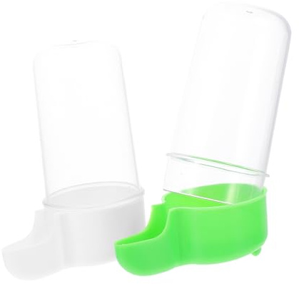 Toyvian Distributeurs Automatiques pour Oiseaux, 2 Pièces Mangeoire et Abreuvoir à Gravité en Plastique Accessoire de Cage Installation Facile et Grande Capacité pour Perroquets Canaris et Perruches