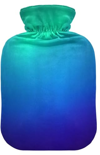 Northern Lights hot Bottle Water Bag with Soft Cover, 2L Water Bags for (Scenario), (Scenario), (Scenario)