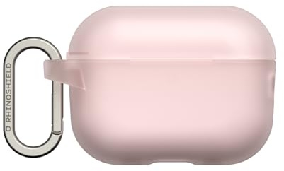 RHINOSHIELD AirPods Case mit Karabiner kompatibel mit Apple [AirPods Pro 3] | Fallschutz in Militärqualität, Kratzfest, kabelloses Aufladen - Himbeer-Sorbet, Standard Set