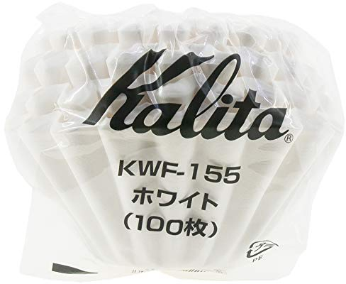 Kalita KWF-155#22213 Kaffeefilter Wave Serie weiß für 1-2 Personen, 100 Blatt