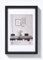 walther design Bilderrahmen schwarz 40 x 60 cm mit Passepartout, Steel Style Kunststoffrahmen ES460B