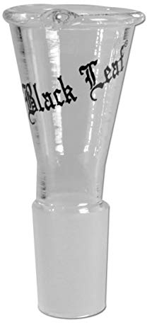 Black Leaf Bong-Zubehör: Wasserpfeifen-Kopf, Glas-Kopf, Steckkopf konisch | NS 19 (18,8mm) | Glas, klar | Trichter-Kopf | von bong-discount
