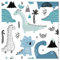 murando - Tapete selbstklebend 10m Wandtattoo dekorative Möbelfolie Dekorfolie Fotofolie Panel Wandaufkleber Wandposter Wandsticker - Kinderzimmer Dinosaurier Dino für Kinder Junge e-B-0013-j-a