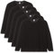 Fruit of the Loom Men's Original Long Sleeved Tee, 5 Pack T-Shirt, Black (Black 36), XX-Large (Size:2XL) (Pack of 5)