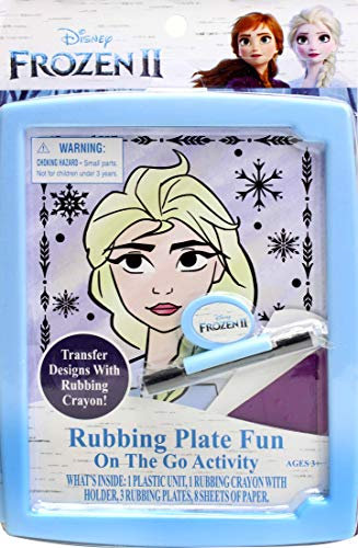 Disney Frozen 95204 Frozen II, Arts & Crafts, Activity, Rubbing Plates, 2 Cartoon, Multi
