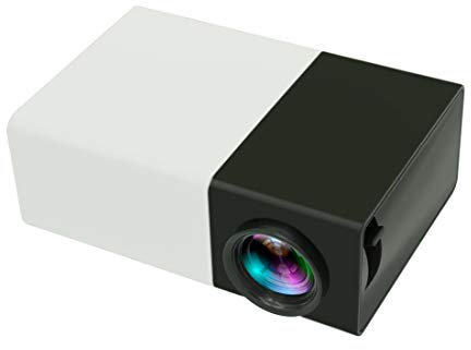 CHANYO Portable projector, Adjustable distance YG300 400LM Portable Mini Home Theater LED Projector with Remote Controller, Support HDMI, AV, SD, USB Interfaces(Black) (Color : Black)