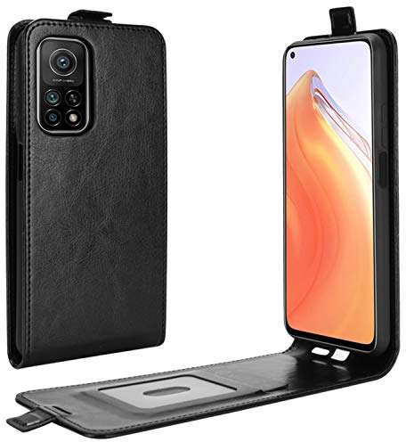 HualuBro Coque pour Xiaomi Mi 10T Pro, Protection Housse en Cuir PU Portefeuille Flip Cover Case Antichoc Magnétique Etui pour Xiaomi Mi 10T Pro 5G Coque (Noir)