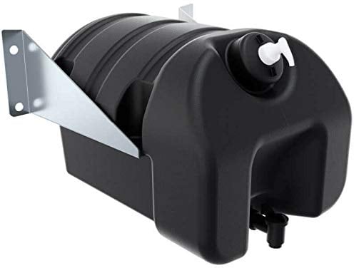 Formplas Distributeur de savon noir de 30 litres avec robinet d'écoulement et support, réservoir d'eau, avec vis, camion, remorque, caravane, dimensions (L x l x H) : 430 x 350 x 360 mm