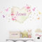 tjapalo®v157 Wandtattoo kinderzimmer mädchen Name Wandbild Wandtattoo mädchenzimmer name Herz Wandtattoo Name mädchen
