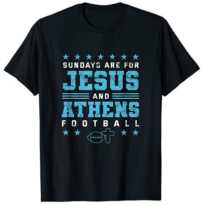 Sonntage sind für Jesus und Athens Football Georgia T-Shirt