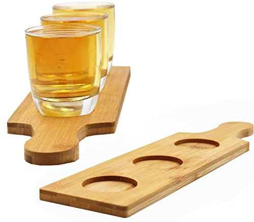 ETRAVEL Bierverkostungs-Set, 6,9 cm Durchmesser, für Weingläser, Flugbretter, Gläser, Servierpaddel (rund, 3 Fächer)