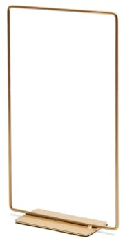 NaDeco Metallrechteck in Gold mit Fuß, wählbar in Größen von 15x25 cm, 18x30 cm & 25x40 cm | Dekoring auf Fuß | Drahtring zum Basteln | Metallring für Wickeltechnik | Loop-Ring, Größe:25x40 cm