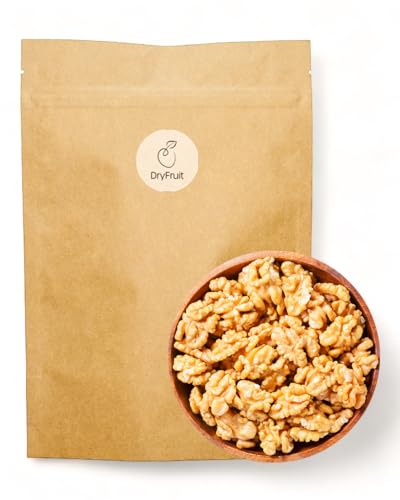 Dry-Fruit - Walnusskerne 500g | naturbelassen & roh | groß & hell | handgeschlagen - ohne Schale | Walnuss ohne Zusätze | ideal als gesunder Snack, als Topping für Salate oder Müsli