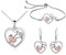 TOFBS Mädchen und Pferd Halskette Ohrringe Armband Schmuckset Silber Herz Anhänger Halskette Geschenke für Mädchen Frauen Freundin Ehefrau Mutter Tochter Pferdeliebhaber