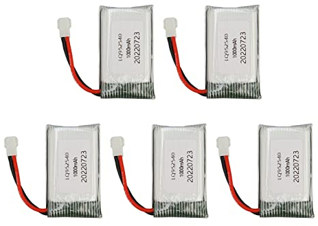 5 Stück 952540 3,7 V 1000 MAh Drone Lipo Akku für Syma X5 X5C X5SC X5SW TK M68 CX 30 K60 905 V931 RC UAV Quadcopter Drone, RC Drone Ersatzakku
